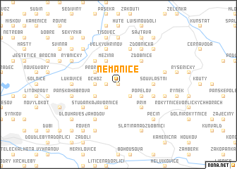 map of Nemanice
