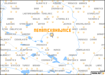 map of Nemanická Hajnice