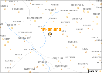 map of Nemanjica