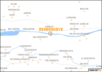 map of Nemanskoye