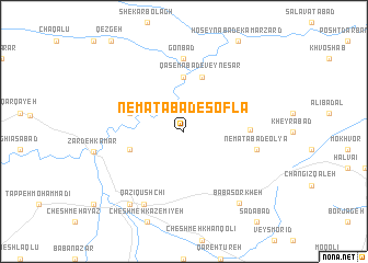 map of Ne‘matābād-e Soflá