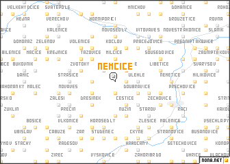 map of Němčice