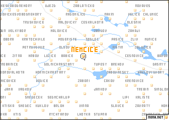 map of Němčice