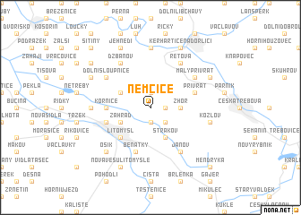 map of Němčice