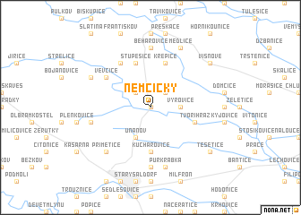 map of Němčičky