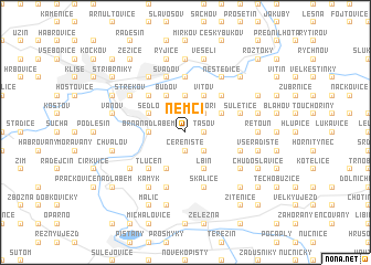 map of Němčí