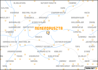 map of Nemerőpuszta