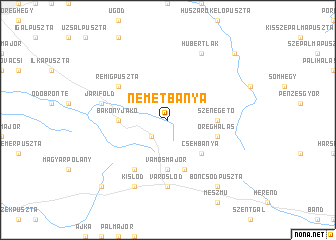 map of Németbánya