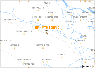 map of Némethtanya