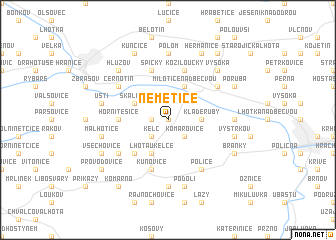 map of Němetice