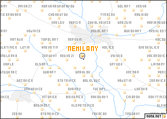 map of Nemilany