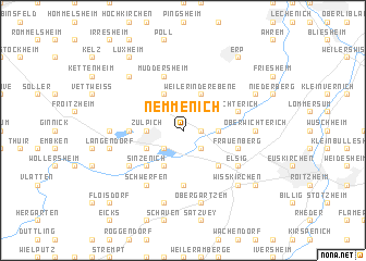 map of Nemmenich