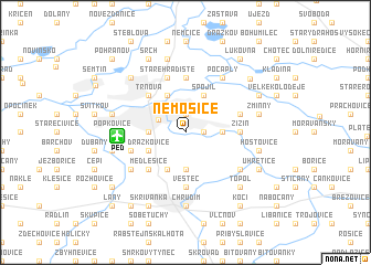 map of Nemošice