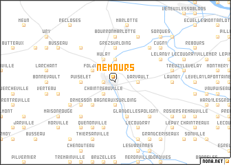 map of Nemours