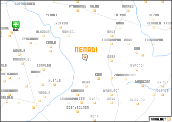 map of Nénadi