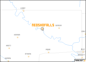 map of Neosho Falls