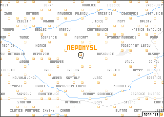 map of Nepomyšl