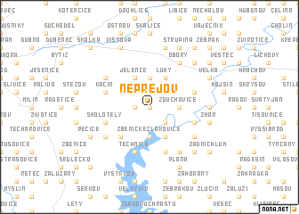 map of Nepřejov