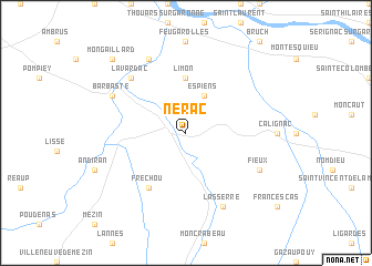 map of Nérac