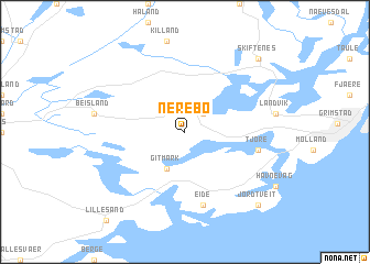 map of Nerebø