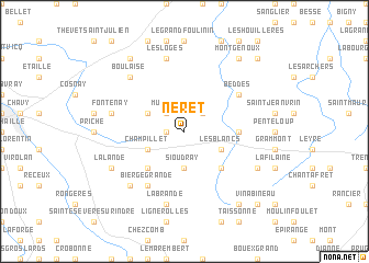 map of Néret