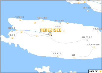 map of Nerežišće