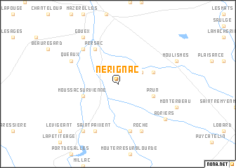map of Nérignac