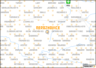 map of Nerozhovice