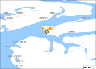 map of Nesbø
