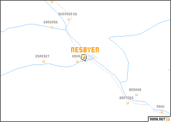 map of Nesbyen
