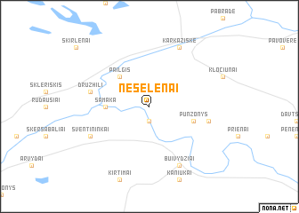 map of Nešelėnai