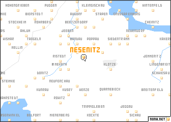 map of Nesenitz