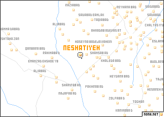 map of Neshāţīyeh