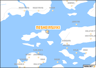 map of Nesheimsviki