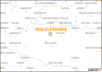 map of Nesle-le-Repons