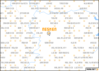 map of Nesměň