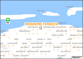 map of Neßmeraltendeich