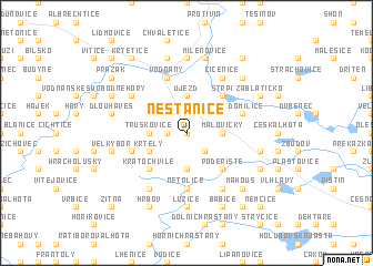 map of Nestanice