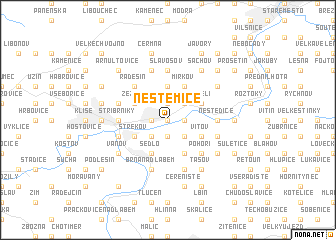 map of Neštěmice