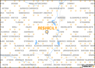 map of Nesvačily