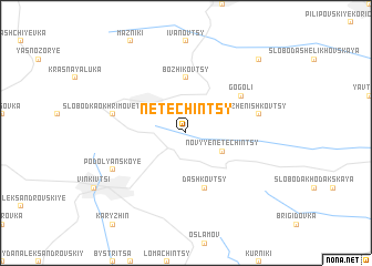 map of Netechintsy