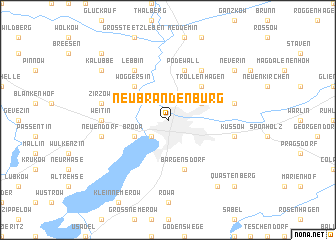 map of Neubrandenburg