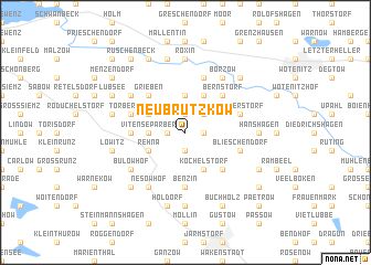 map of Neu Brützkow