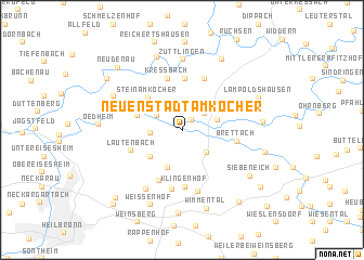 map of Neuenstadt am Kocher