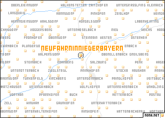 map of Neufahrn in Niederbayern