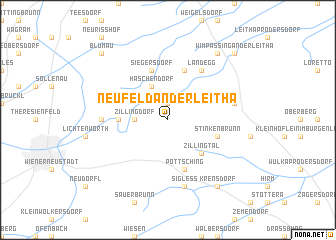 map of Neufeld an der Leitha