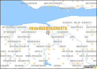 map of Neuhaus an der Oste