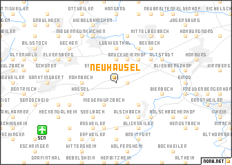 map of Neuhäusel