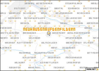 map of Neuhausen auf den Fildern