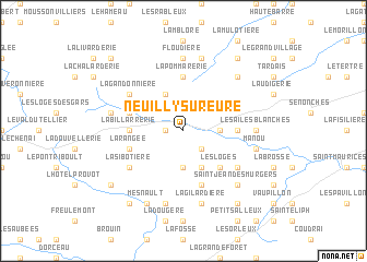 map of Neuilly-sur-Eure